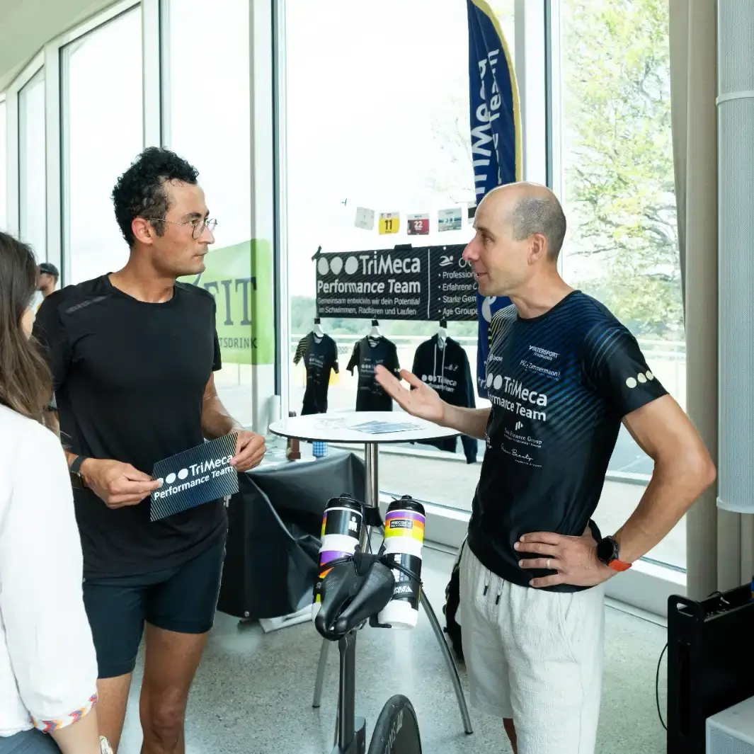 Wouter Sjissens am TriMeca Stand im Kurhaus Weissenstein 2026