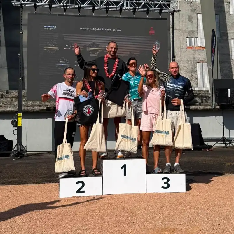Wouter Sjissens Podest dritter Platz Ironman Vichy 2026